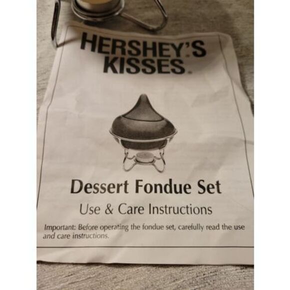 Hershey's Kisses Chocolate Dessert Fondue Set ceramic candy dish - Picture 9 of 10
